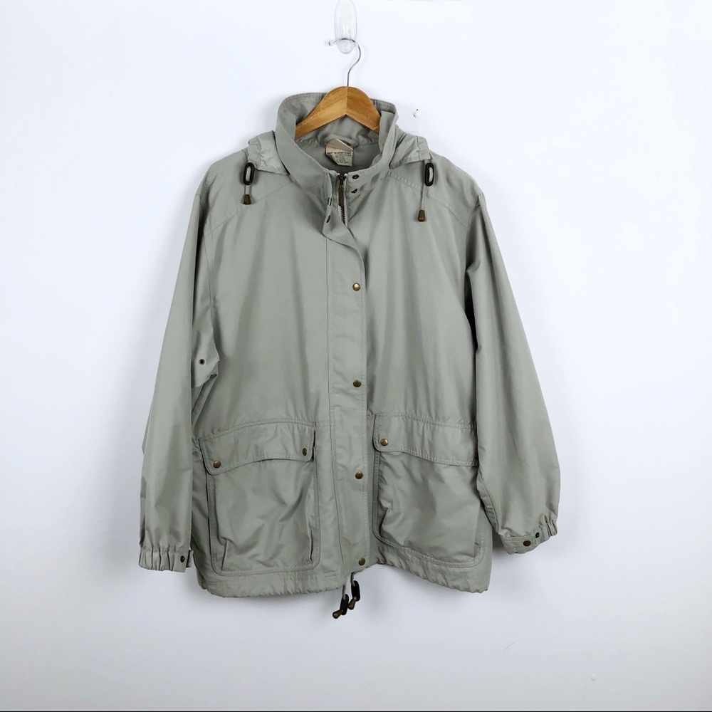 L.L.Bean Military Style Light Sage Green Jacket women’s Large
